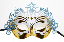 Maska Drak zlato-modrá